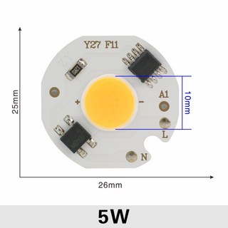 LED 조명 바 LED 3W 5W 7W 9W COB 칩 램프 220V 스마트 IC 필요 없음 드라이버 홍수 빛 스포트 라이트에 대, 1개, 주광색