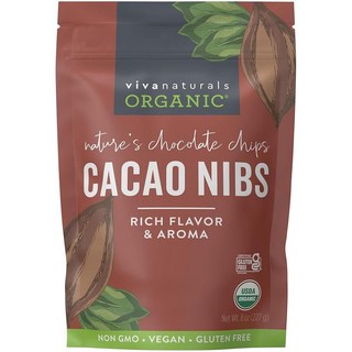 Viva Naturals 최고의 맛의 유기농 카카오 닙스 0.9kg2파운드 220188, 2 Pound (Pack of 1), 907g, 2개
