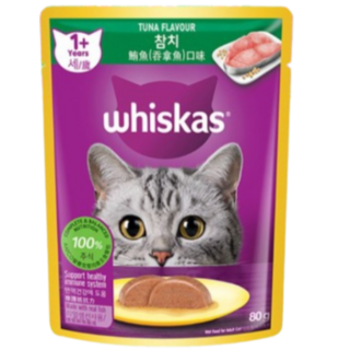 위스카스 고양이 테이스티믹스 습식사료, 참치주식파우치, 80g, 12개