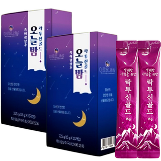 편안한 오늘밤 락투신골드 잠 잘오는 흑하랑상추 액상스틱, 450g, 1세트
