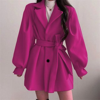 besteffie 여성용 캐시미어코트 가을 겨울 넉넉한핏 울 블렌드 코트 대형 칼라 단추 장식 아우터 E56