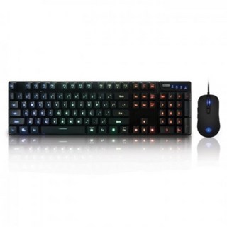 앱코 HACKER KM350 레인보우 LED 유선 키보드 마우스 세트