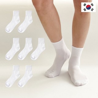퀄리탑 남성용 쫀쫀하고 목이 긴 무지 스포츠 중목 양말