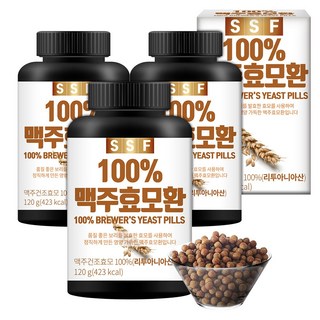 순수식품 100%맥주효모환, 120g, 3개