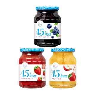 복음자리 45도 딸기잼 +사과잼 +블루베리잼 (3종) 과일잼, 1개, 240g