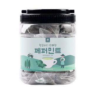 [미세플라스틱 없는 생분해필터] 미담식품 페퍼민트 차 삼각티백, 1개, 100개입, 1g