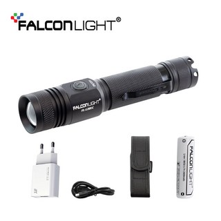팔콘라이트 FL-LZ01C세트 USB 직접 충전식 LED손전등 후레쉬, 1개