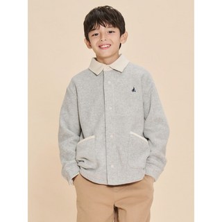 [24FW 30%]플리스 칼라 재킷 라이트 그레이