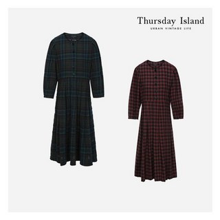 써스데이아일랜드 Thursday Island 체크 주름 원피스(T228MOP252W) 1132475
