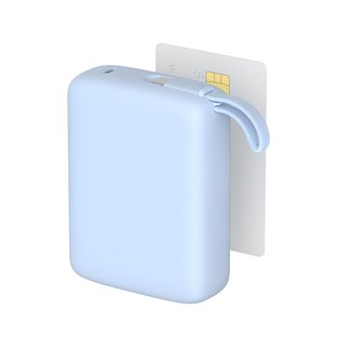 이어맥 20000mAh PD 22.5W 빌트인 케이블 고속충전 미니 초소형 보조배터리 PBP-003, 스카이