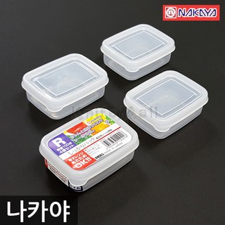 일본 나카야 미니 사각 밀폐용기 R (4P세트) (나카야 밀폐용기), 1세트