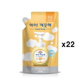 아이깨끗해 핸드워시 파우더향 리필, 200ml, 22개