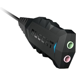 ROCCAT 로켓 Juke - PC 컴퓨터 게이밍 헤드폰 서라운드 사운드 스테레오 헤드셋과 호환되는 USB 사운드 카드용 가상 7.1 플러스 사운드카드 헤드셋 어댑터, 1개