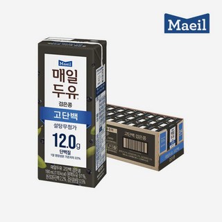 매일유업 매일두유 고단백 검은콩 190ml 24팩, 매일유업 매일두유 고단백 검은콩 190ml 24팩 25, 0.19l