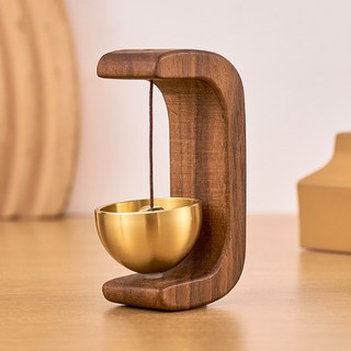 파님태 원목 도어벨 현관문 문종 풍경, 월넛