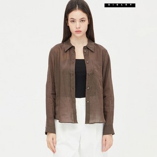 시슬리 포켓 자수 린넨 블라우스 SAWSC1531