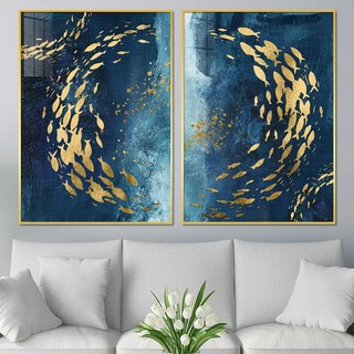 아트블루 물고기 그림 액자