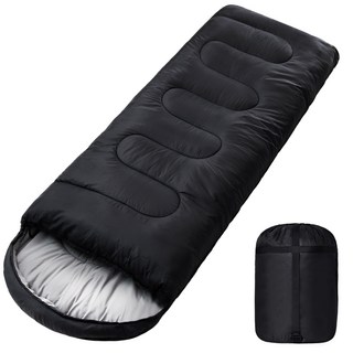 AORAN 침낭 사계절용 220 x 80cm 2250g, 1개, 블랙