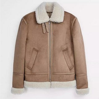 ZARA 자라 페이크 에코 스웨이드 무스탕 점퍼 J5033