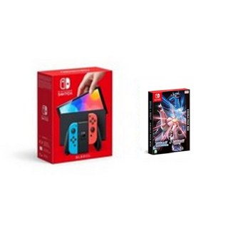 닌텐도 스위치 OLED (네온 레드 블루) 한국정품 새상품 + 스위치 포켓몬스터 다이아몬드+펄 더블팩 포함
