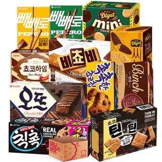 [냠냠상회] 초코과자 파이 11종 간식 과자세트, 1세트