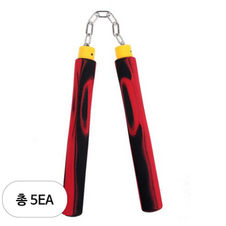 프로칸 스폰지 쌍절곤 25cm, 레드, 5개