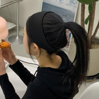 jamalco 기능성 스포츠 헤어밴드 두상 보정 땀흡수 헤어밴드 블랙 1+1 2개 상품 이미지