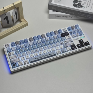 ZEN 커스텀 키캡 PBT Cherry/채리/MOA - 기계식 키보드 키캡 캐릭터 그라디언트/그라데이션 패턴 컨투어, Cherry profile, 이상한 나라의 앨리스