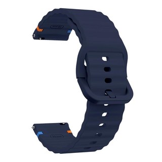 스트랩 실리콘 웨이브 모양 밴드, 9. Midnight Blue, B. 20mm, 1개