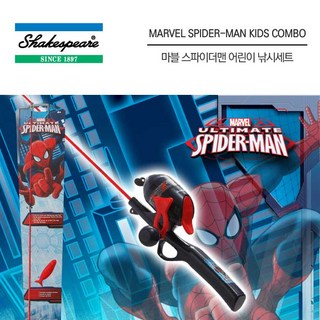 세익스피어 마블 스파이더맨 키즈콤보 어린이낚시대 낚시세트, 스파이더맨키즈콤보