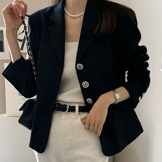 텐미닛스타일(2color)소프트클래식 시크페미닌룩 트위드 루리프 자켓