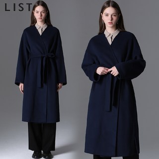 [리스트(LIST)] 벨티드 칼라리스 핸드메이드 울코트 (택가격 428000원)