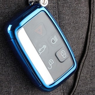 두두카 랜드로버 신형 TPU 차 키케이스 스마트키 케이스 풀커버 열쇠고리 키링 용품 호환, 신형 핑크크롬