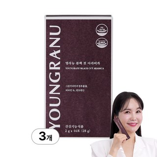 영라뉴 장영란 블랙 컷 아라비카 다이어트 커피 (그린커피빈주정추출물 헤이즐넛 아메리카노 커피 맛), 28g, 3박스