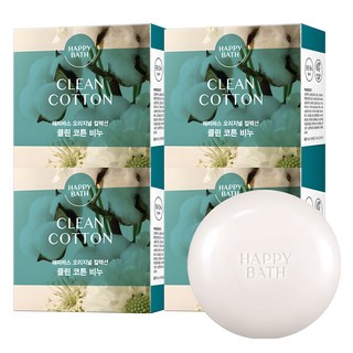 해피바스 오리지널 컬렉션 비누 클린코튼향, 90g, 1개입