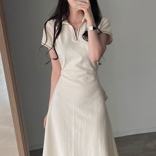 소노라 여성 여름 브이넥 롱 원피스
