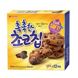 [파이브온] 오리온 촉촉한 초코칩, 20g, 36개