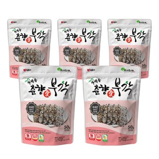 [바래봉 춘향애부각] 남원 수제 찹쌀 김부각 가정용 부각 5호 대용량 놀면뭐하니 화사 안주 김 과자, 50g, 5개