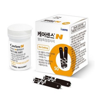 케어센스N 혈당시험지100매+채혈침100개+알콜솜100매+혈당측정기셋트 당뇨소모성재료 사용기한2027년04월, 1개