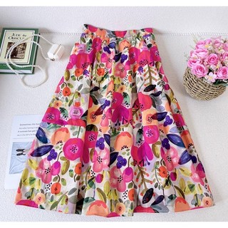 파우스커트 훌라댄스 하와이춤 훌라춤 플리츠 무대의상