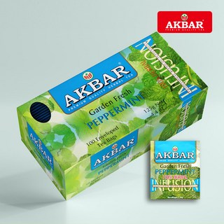 아크바 페퍼민트 허브티 100티백, 1.25g, 100개입, 1개