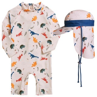 유아 쥬라기 수영복+플랩캡 세트