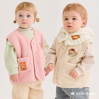[밀크베이비] 리오더재입고_밀크 폴라플리스 유아조끼