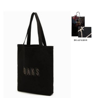 {백화점 정품} 닥스 ACC 블랙 면 로고 에코백 DBBA2F338 187459 1개 상품 이미지