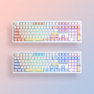 SPM PL108W 목새 유무선 기계식 키보드 (마우스패드 포함), 제조사축, PL108W 목새 (정품), 베이비 블루+마우스패드
