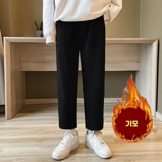 바지 스판 체육복 겨울 츄리닝 기모 와이드 운동복 밴딩 방한 남녀공용 세미 트레이닝