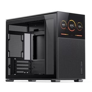 JONSBO Pinecone D31 케이스 MATX ITX 1280x800 해상도 비디오 게임 서브 스크린 ATX 파워 360 콜드 배기 섀시 지원, Screen MESH Black, 1개, 7.Screen MESH Black