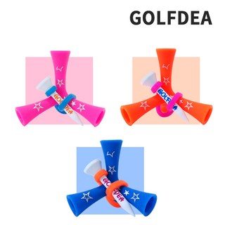 골프디아 티더라 삼발이 골프티 7p, 오렌지, 1개
