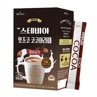 HK 스테비아 제로슈가 핫초코 코코아 라떼, 1개, 20개입, 220g