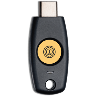 T120 - FIDO2 KEY U2F PIN 터치 보안 키 USB-C (Made in Korea), Black, 1개